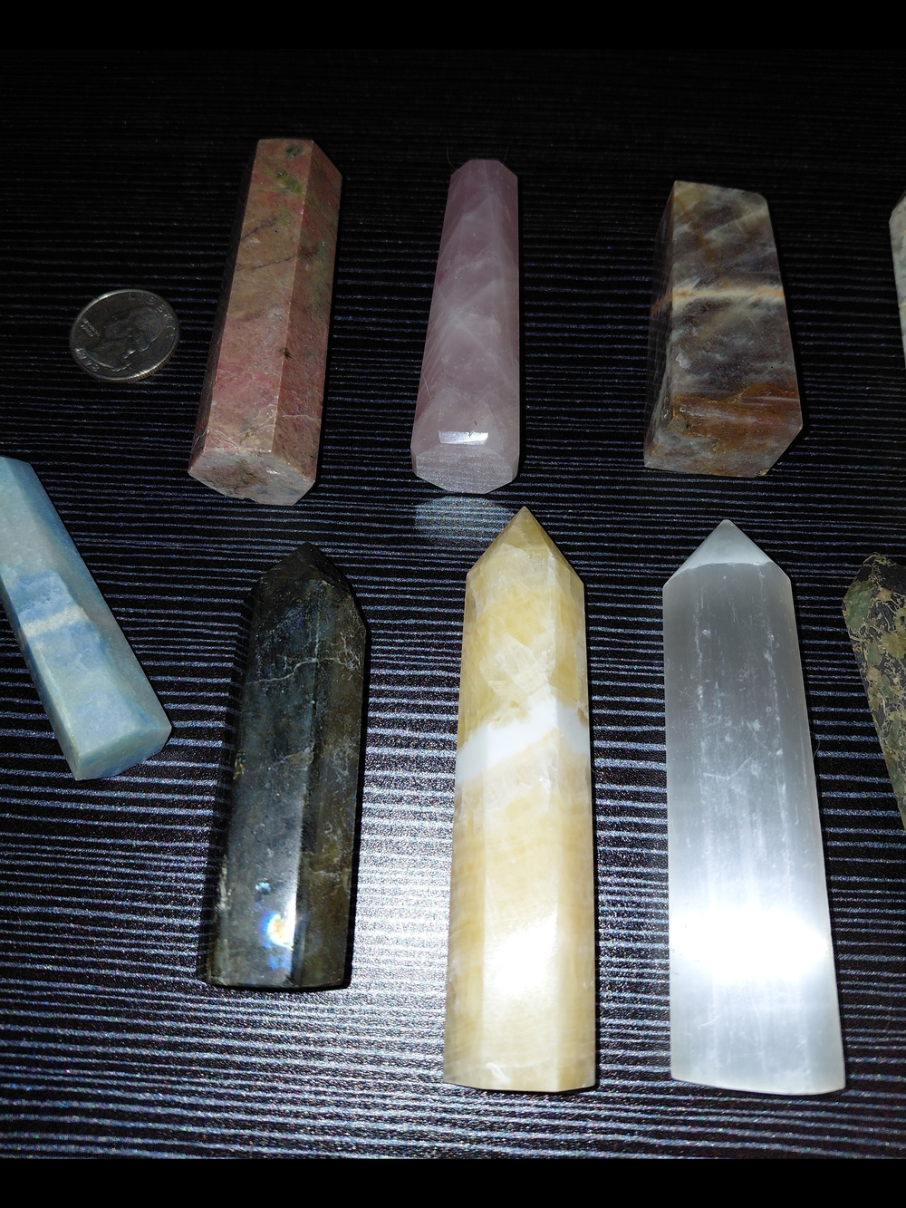 Natural Mixed Crystal Tower Set - 12 Small - Picture 2 of 5